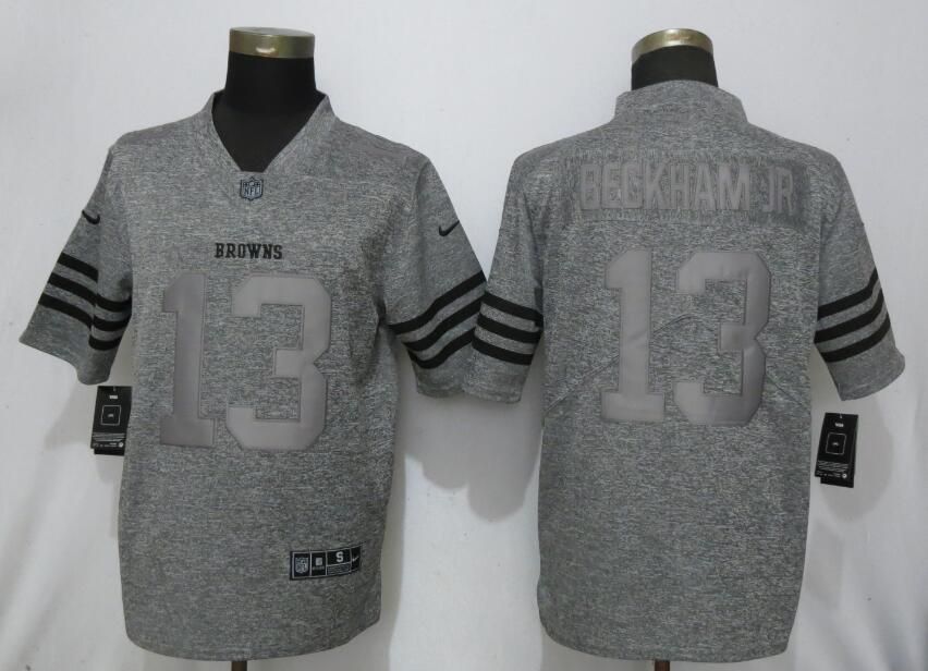 Men Cleveland Browns #13 Beckham jr Gray 2019 Nike Vapor Untouchable Stitched Gridiron Gray Limited NFL Jerseys